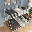 Furniture of America Saphere Iron Twin over Full Bunk Bed in White
