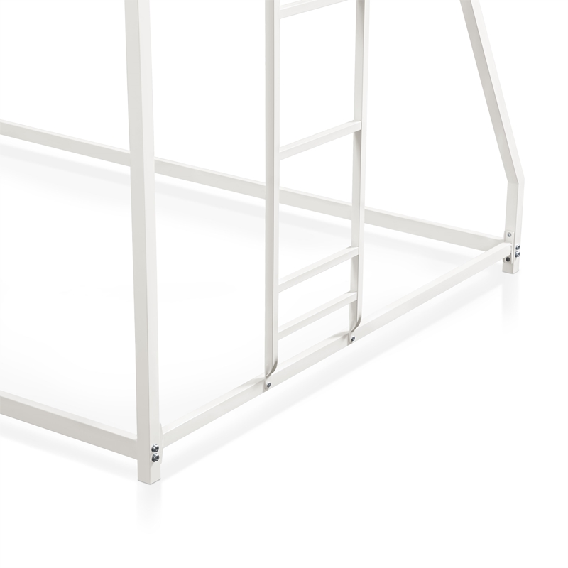 Furniture of America Saphere Iron Twin over Full Bunk Bed in White