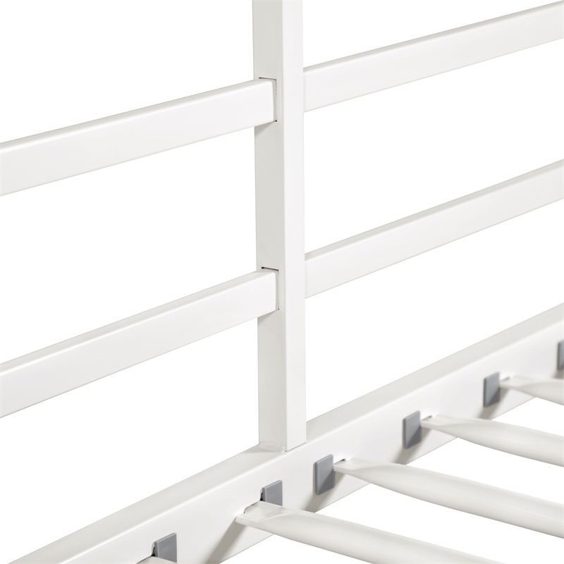 Furniture of America Saphere Iron Twin over Full Bunk Bed in White