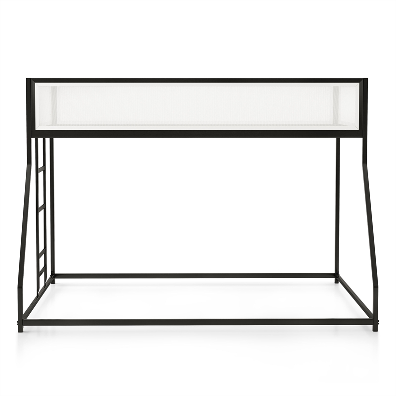 Furniture of America Eugen Iron Twin over Full Bunk Bed in Black