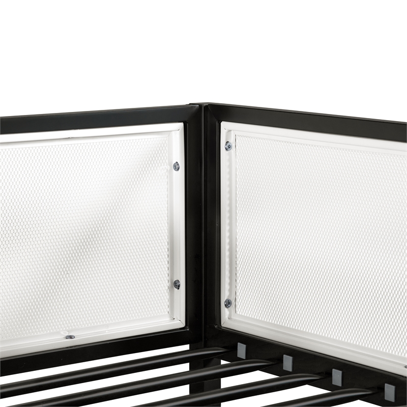 Furniture of America Eugen Iron Twin over Full Bunk Bed in Black