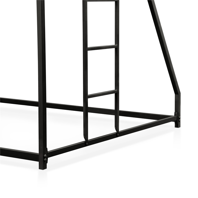 Furniture of America Eugen Iron Twin over Full Bunk Bed in Black