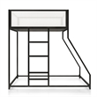 Furniture of America Eugen Iron Twin over Full Bunk Bed in Black