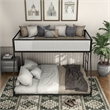 Furniture of America Eugen Iron Twin over Full Bunk Bed in Black