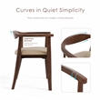 Furniture of America Ralmon Solid Wood Side Chairs in Rich Walnut (Set of 2)