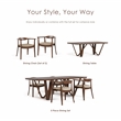 Furniture of America Ralmon Solid Wood Side Chairs in Rich Walnut (Set of 2)