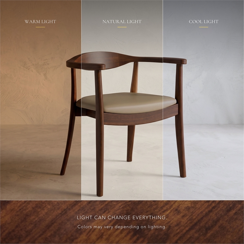 Furniture of America Ralmon Solid Wood Side Chairs in Rich Walnut (Set of 2)