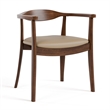 Furniture of America Ralmon Solid Wood Side Chairs in Rich Walnut (Set of 2)