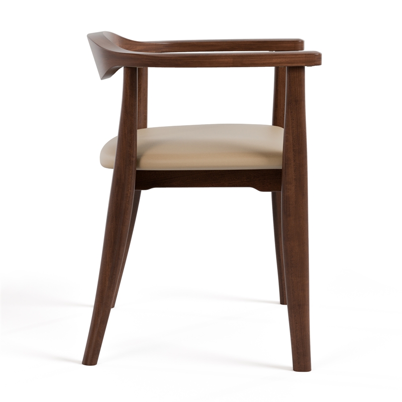 Furniture of America Ralmon Solid Wood Side Chairs in Rich Walnut (Set of 2)