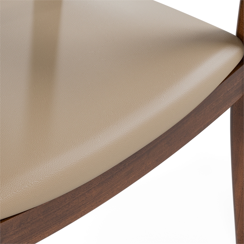 Furniture of America Ralmon Solid Wood Side Chairs in Rich Walnut (Set of 2)