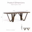 Furniture of America Ralmon Solid Wood Dining Table in Rich Walnut