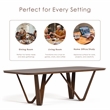 Furniture of America Ralmon Solid Wood Dining Table in Rich Walnut