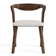 Furniture of America Pascan Solid Wood Side Chairs in Rich Walnut (Set of 2)