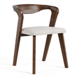 Furniture of America Pascan Solid Wood Side Chairs in Rich Walnut (Set of 2)