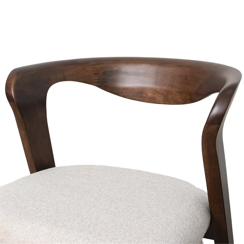 Furniture of America Pascan Solid Wood Side Chairs in Rich Walnut (Set of 2)