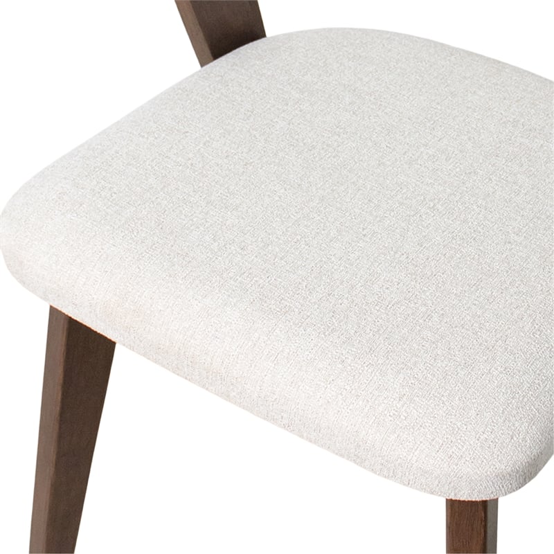 Furniture of America Pascan Solid Wood Side Chairs in Rich Walnut (Set of 2)