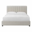 Furniture of America Garret Upholstered Boucle Fabric Queen Bed in White