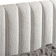 Furniture of America Garret Upholstered Boucle Fabric Queen Bed in White