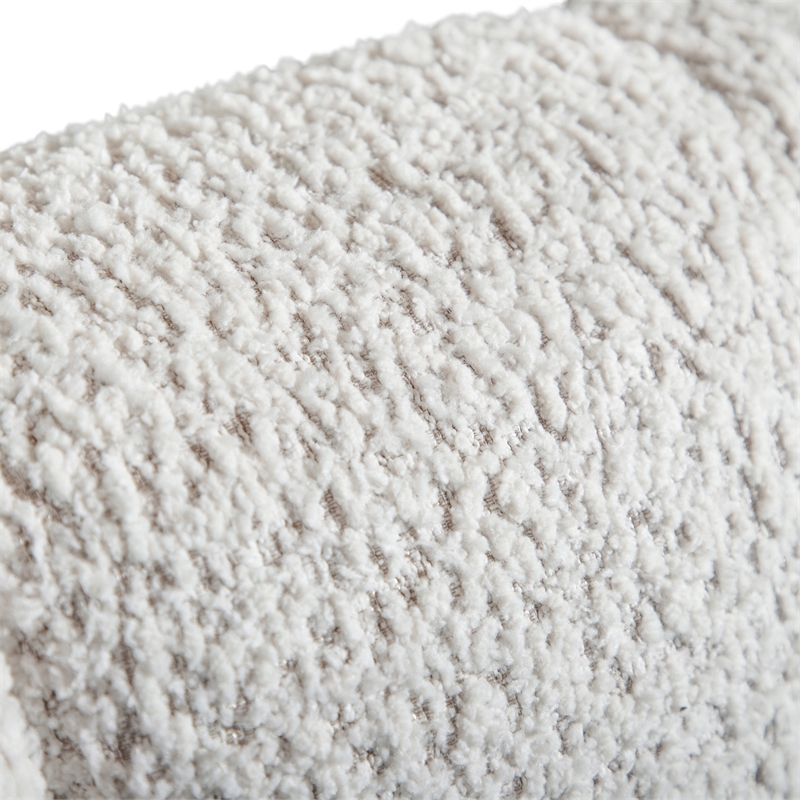 Furniture of America Garret Upholstered Boucle Fabric Queen Bed in White