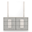 FOA Sable 2-Piece 6-Drawer Wood Dresser and Mirror Set in Washed White