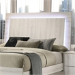 Furniture of America Turntile LED Light Wood Eastern King Bed in Washed White