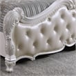 Furniture of America Elloise Tufted Faux Leather Eastern King Bed in White