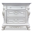 Furniture of America Elloise 3-Drawer Solid Wood Nightstand in White