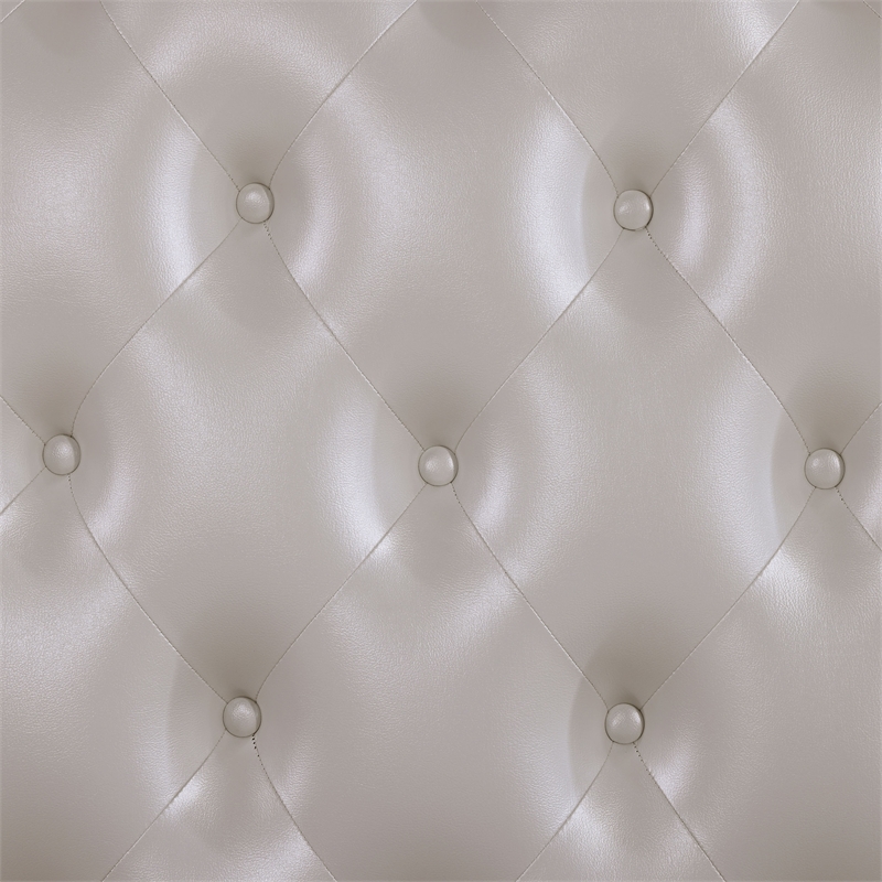 Furniture of America Elloise Tufted Faux Leather Queen Bed in White
