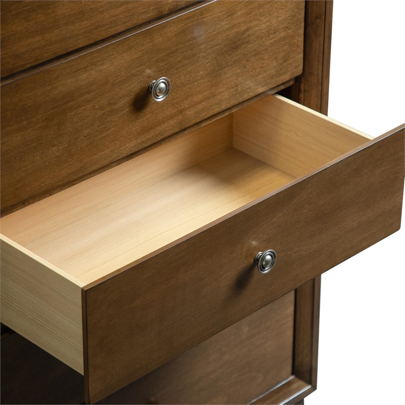 Furniture of America Nellam English Dovetail Drawers Wood Chest in Walnut