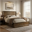 Furniture of America Nellam Foundation Required Wood Eastern King Bed in Walnut