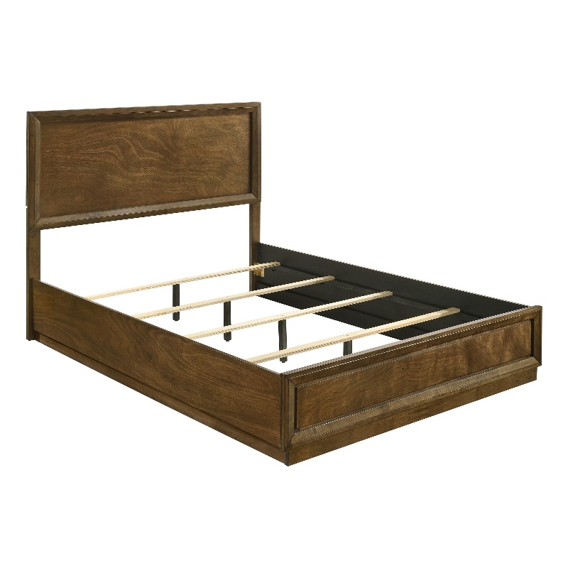 Furniture of America Nellam Foundation Required Wood Full Bed in Walnut