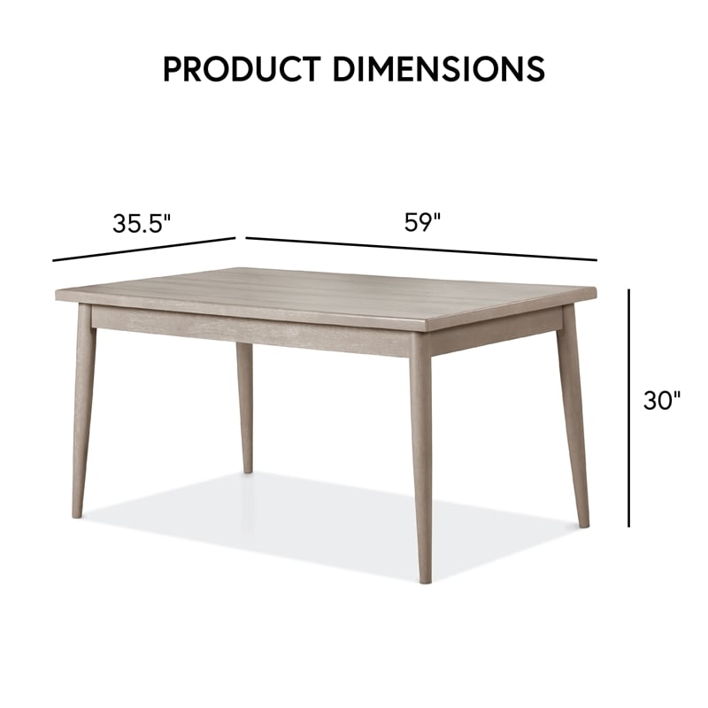 Furniture of America Vann 5-Piece Wood Dining Table Set in Gray