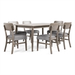 Furniture of America Vann 7-Piece Wood Dining Table Set in Gray
