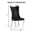 Furniture of America Obadia Faux Leather Side Chairs in Black (Set of 2)