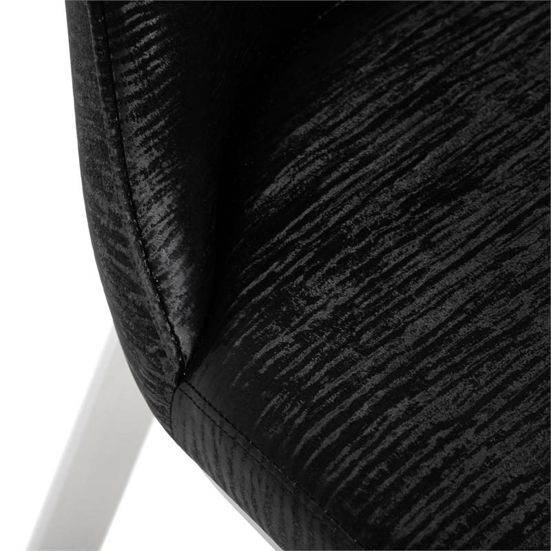 Furniture of America Obadia Faux Leather Side Chairs in Black (Set of 2)
