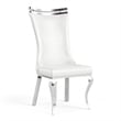 Furniture of America Obadia Faux Leather Side Chairs in White (Set of 2)