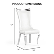 Furniture of America Obadia Faux Leather Side Chairs in White (Set of 2)