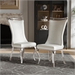 Furniture of America Obadia Faux Leather Side Chairs in White (Set of 2)