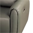 Furniture of America Alipark Faux Leather Power Loveseat with USB Ports in Gray
