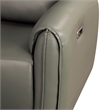 Furniture of America Alipark Faux Leather Power Sofa with USB Ports in Gray