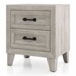 Furniture of America Junile 2-Drawer Wood Nightstand in Washed White
