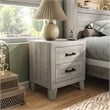 Furniture of America Junile 2-Drawer Wood Nightstand in Washed White