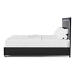 Furniture of America Ventrack LED Light Wood Queen Bed in Piano Black