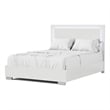 Furniture of America Ventrack LED Light Wood Eastern King Bed in White