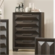 Furniture of America Werren 5-Drawer Solid Wood Chest in Espresso