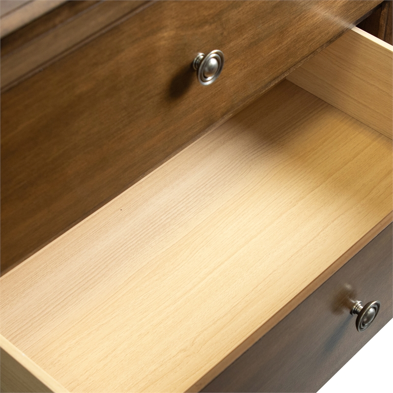 Furniture of America Nellam English Dovetail Drawers Wood Nightstand in Walnut