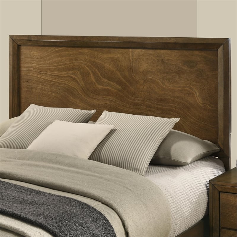 Furniture of America Nellam Foundation Required Wood Queen Bed in Walnut