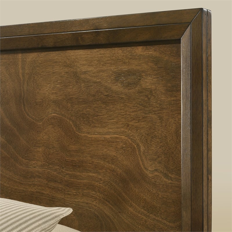 Furniture of America Nellam Foundation Required Wood Twin Bed in Walnut