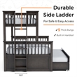 FOA Hammon Wood Twin over Full Bunk Bed with Trundle and Drawers in White