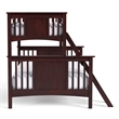 Furniture of America Sinclare Wood Twin over Full Bunk Bed in Dark Walnut